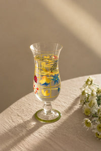 Sun Grid Clear Glass-Look Flower Vase