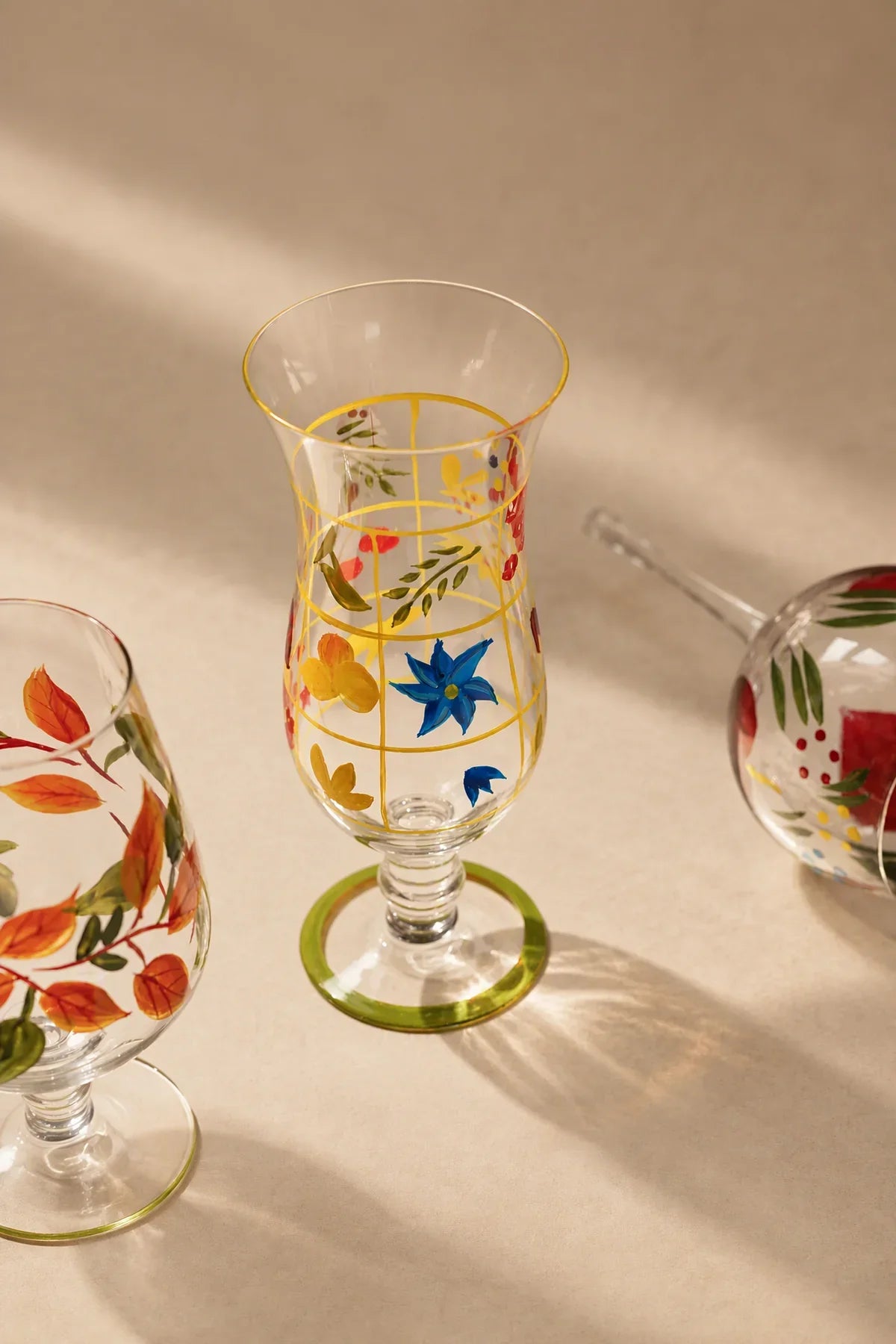 Sun Grid Clear Glass-Look Flower Vase