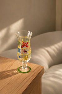 Sun Grid Clear Glass-Look Flower Vase