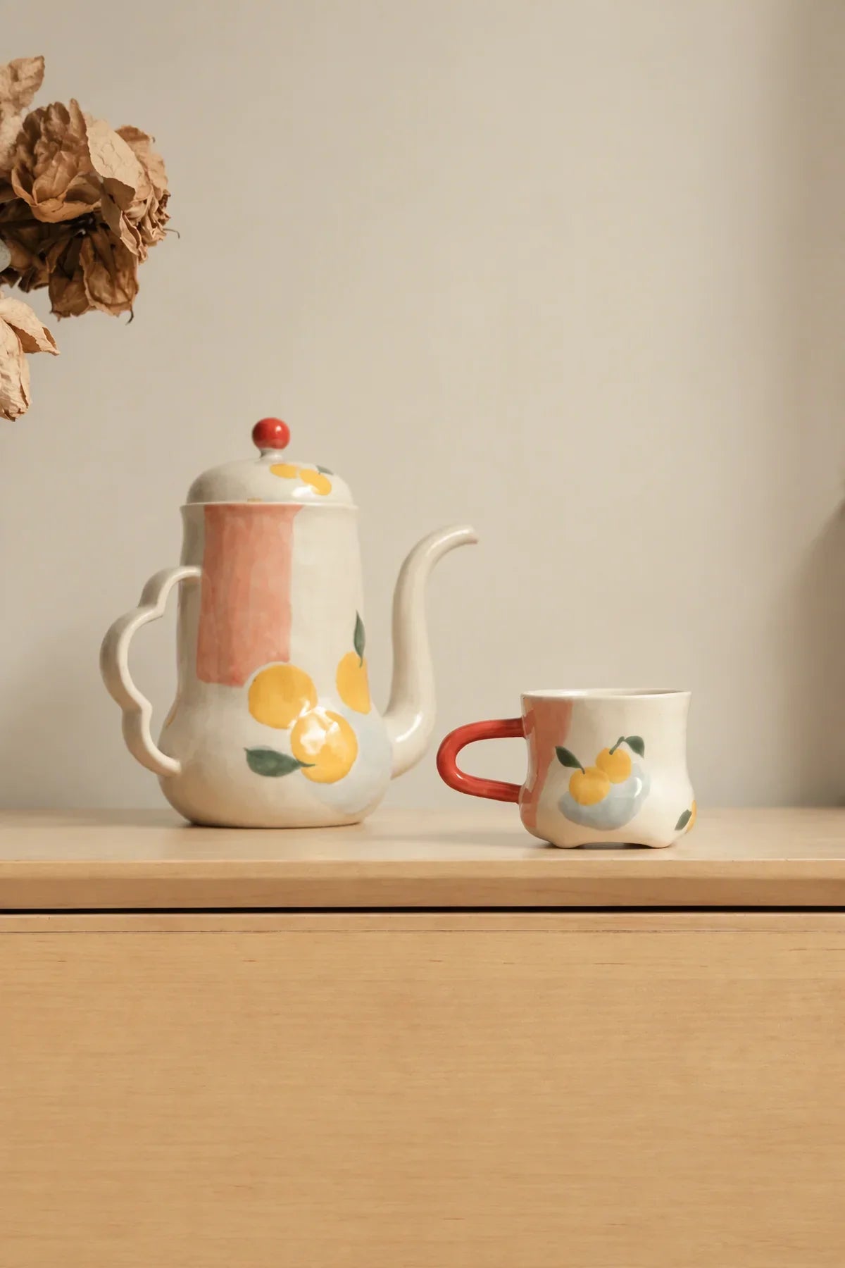 Orchard Morning Cream Ceramic Mug