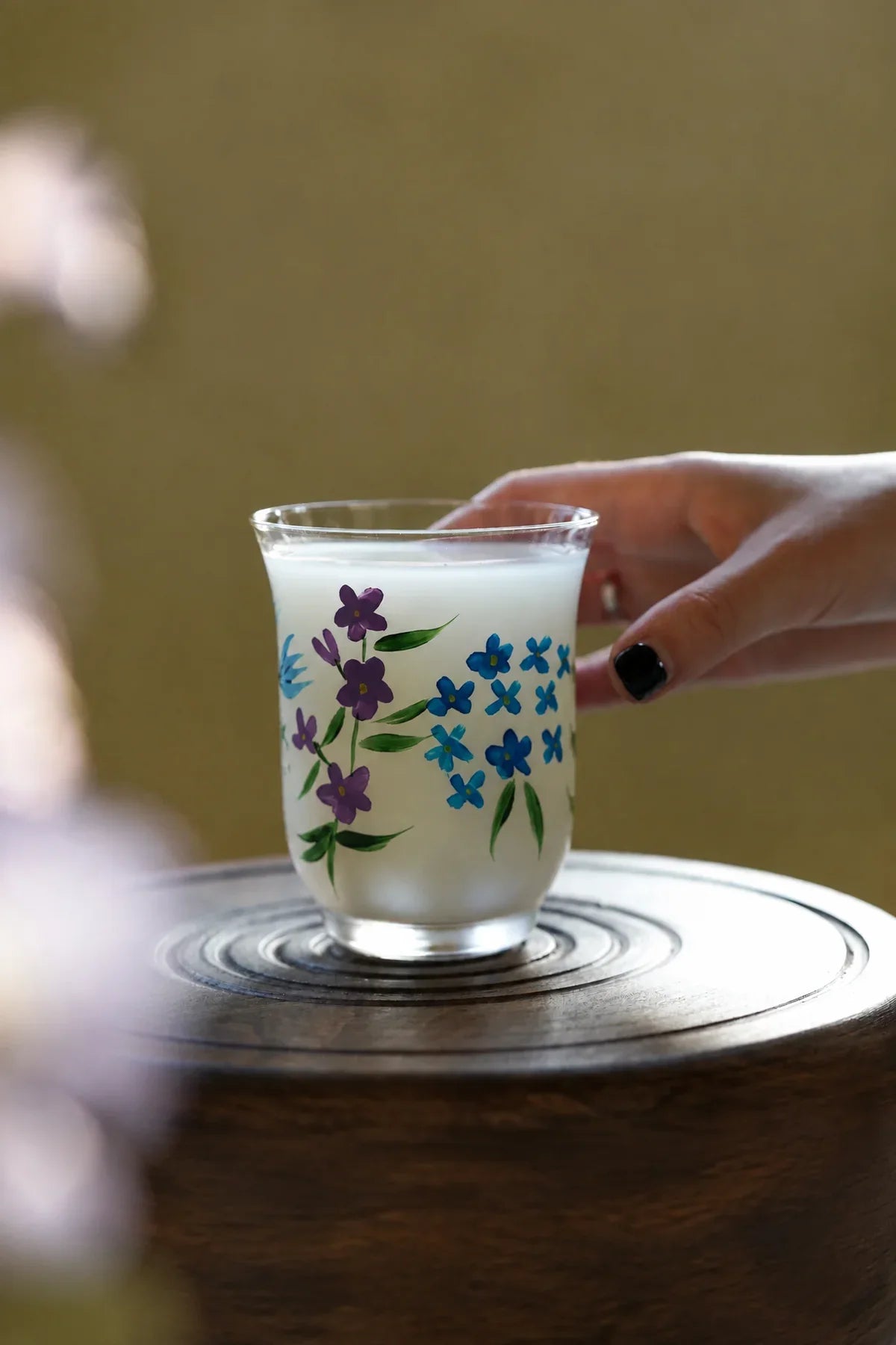 Meadow Hour Clear Glass Tumbler