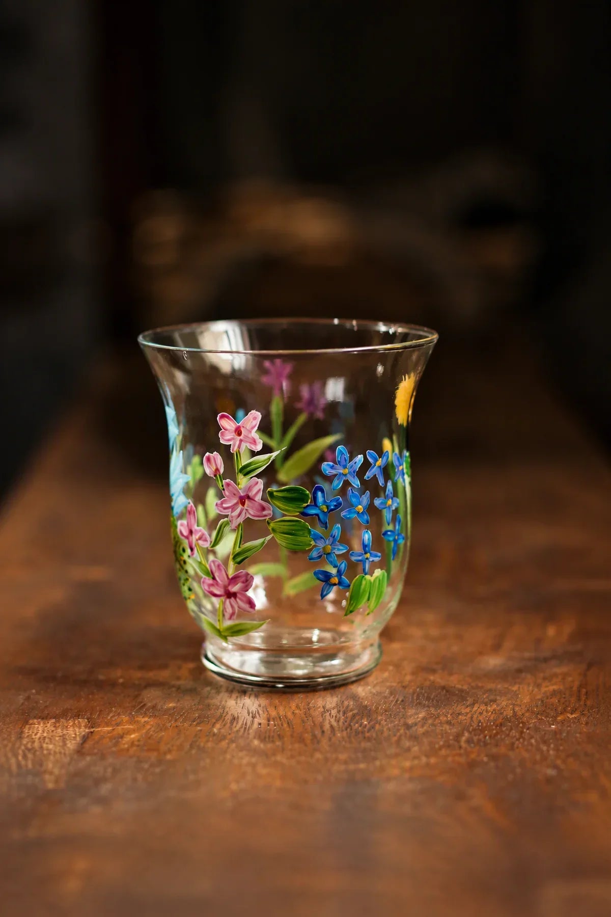 Meadow Hour Clear Glass Tumbler