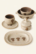 Brown Mushroom Beige Ceramic Tableware