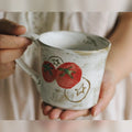 Tomato Ceramic Mug — Hand-Kneaded Stoneware