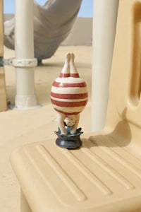 High Dive Red-Striped Ceramic Storage Jar