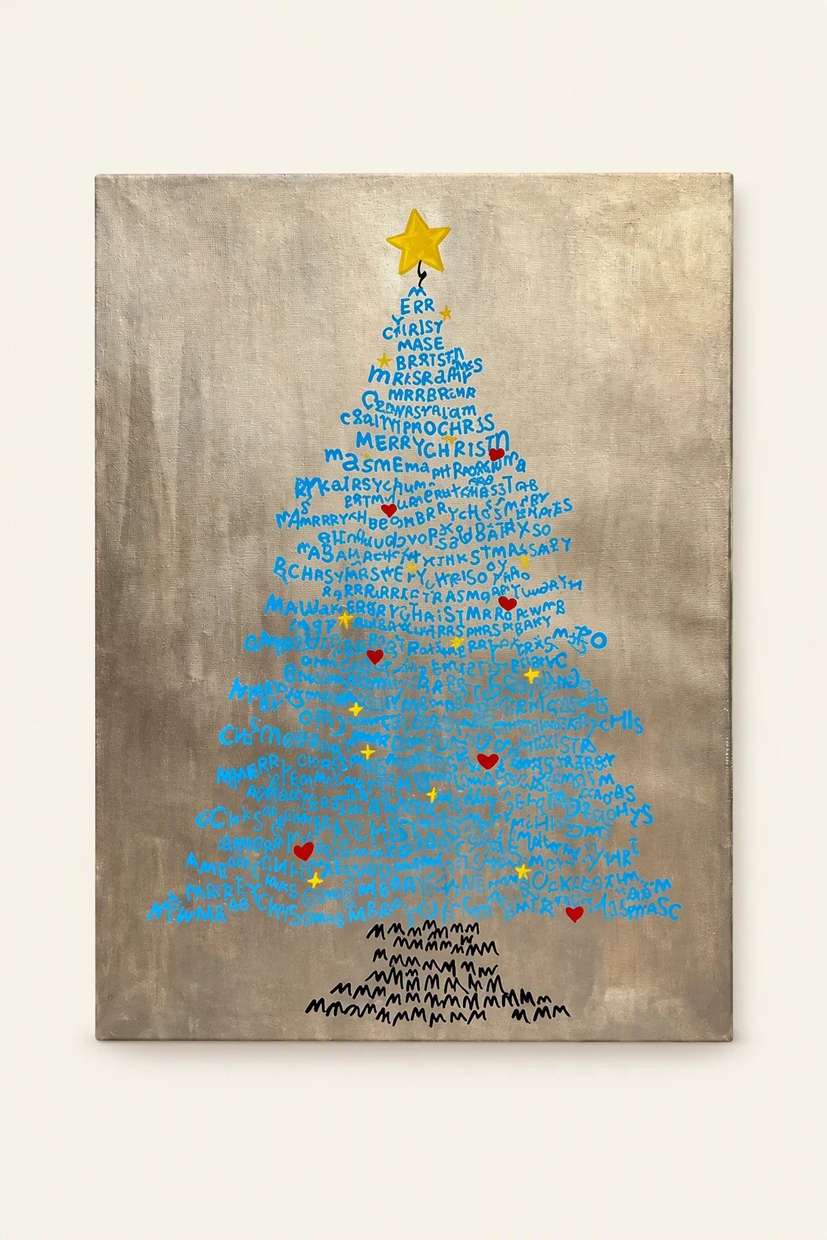 Written Wishes Silver Fir Starburst Canvas Wall Art