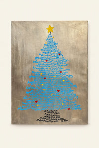 Written Wishes Silver Fir Starburst Canvas Wall Art