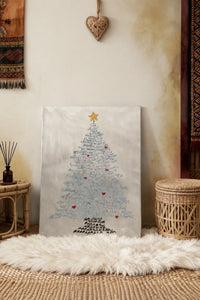 Written Wishes Silver Fir Starburst Canvas Wall Art