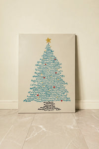 Written Wishes Silver Fir Starburst Canvas Wall Art