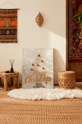 Written Wishes Warm Light Christmas Tree Canvas Wall Art