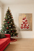 Written Wishes Red Fruit Christmas Tree Canvas Wall Art
