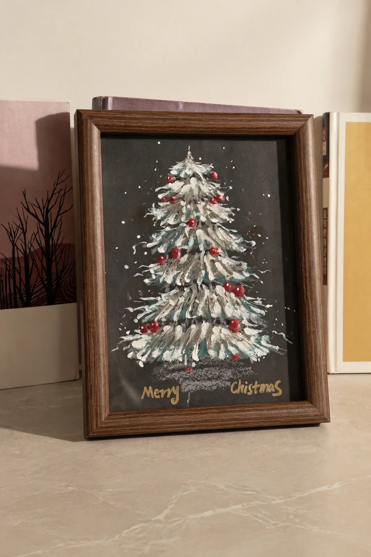 Written Wishes Starry Christmas Tree Canvas Wall Art
