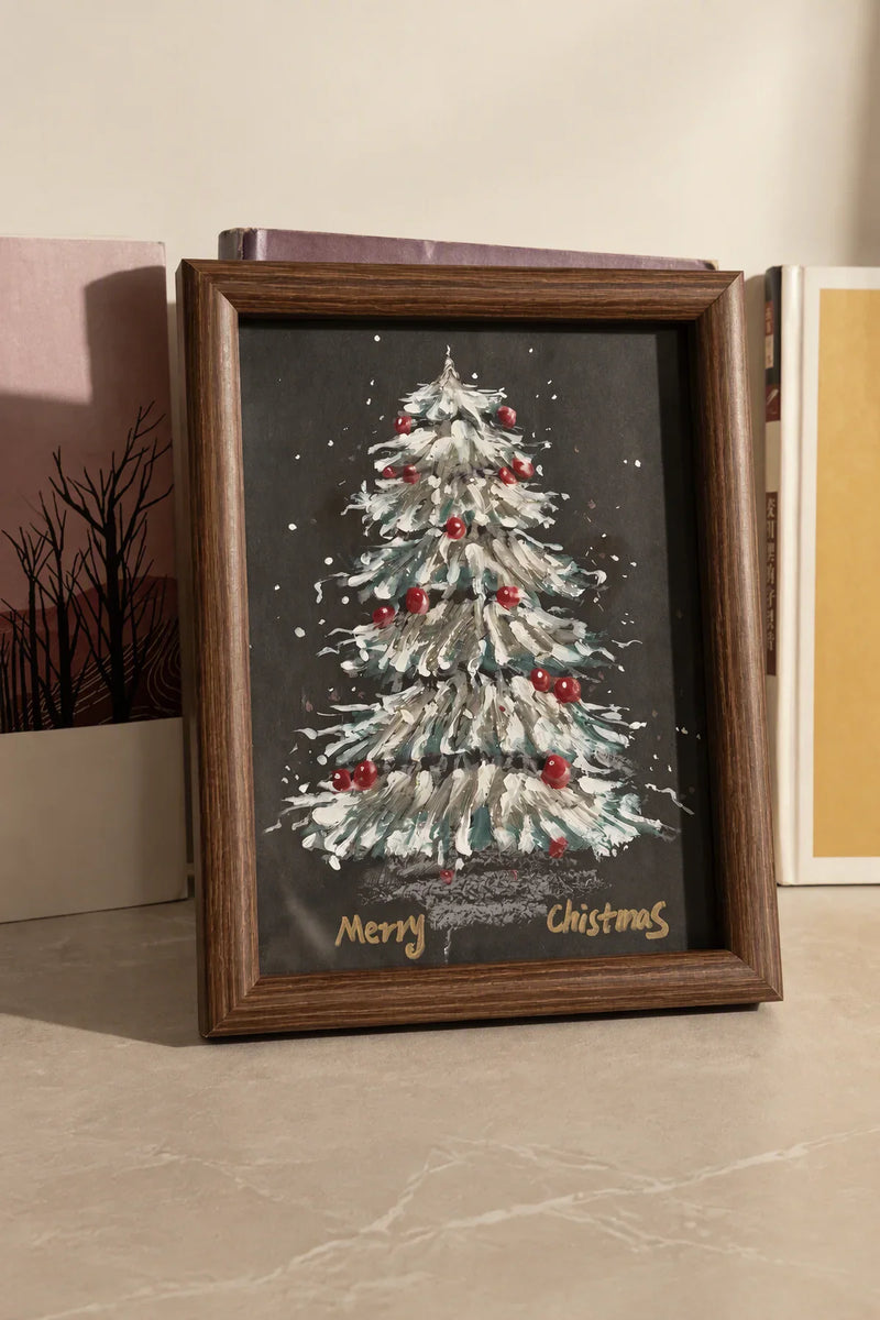 Written Wishes Starry Christmas Tree Canvas Wall Art