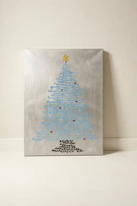 Written Wishes Silver Fir Starburst Canvas Wall Art