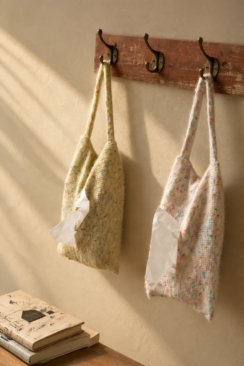 Soft Serve Speckled Knit Tissue Pouch