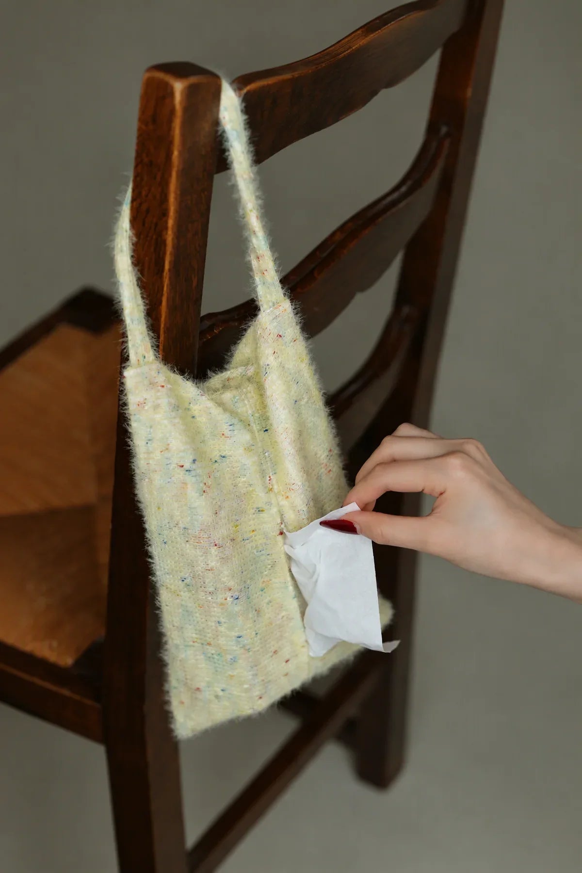 Soft Serve Speckled Knit Tissue Pouch