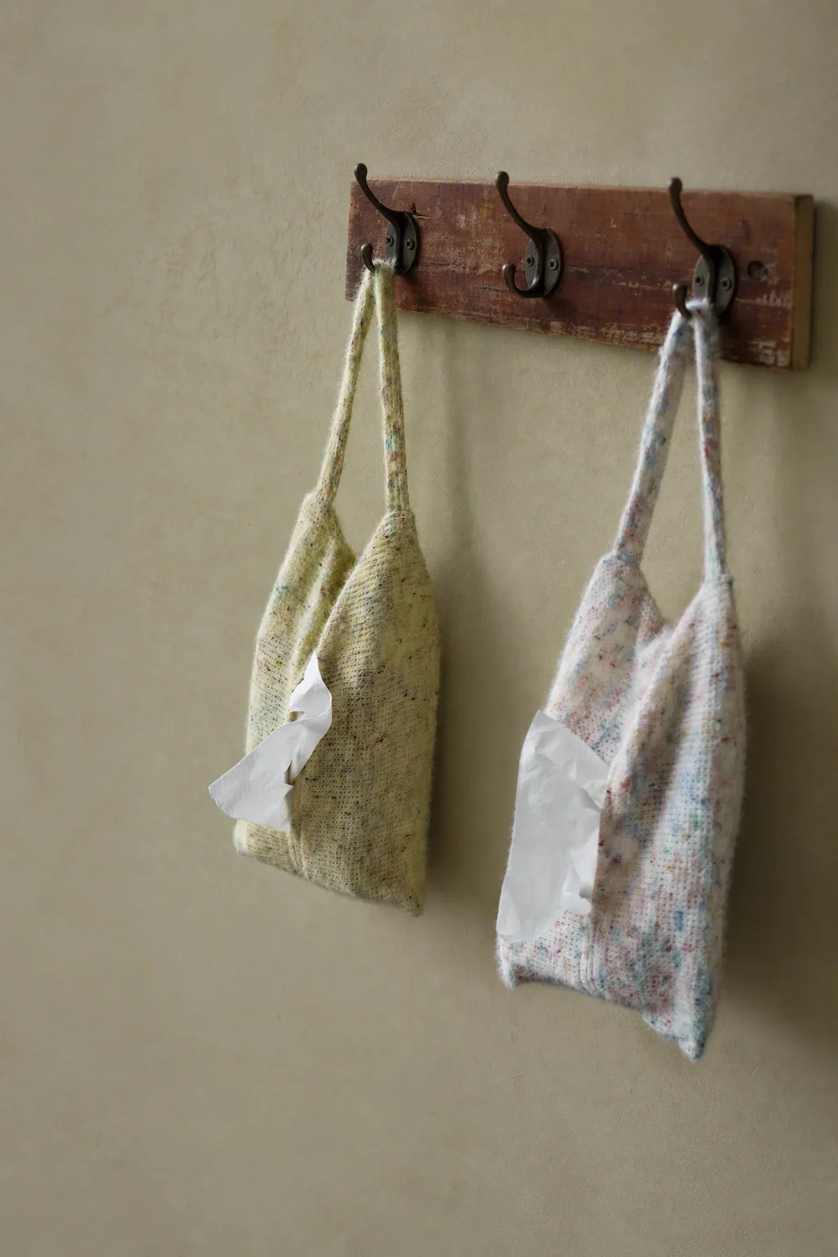 Soft Serve Speckled Knit Tissue Pouch