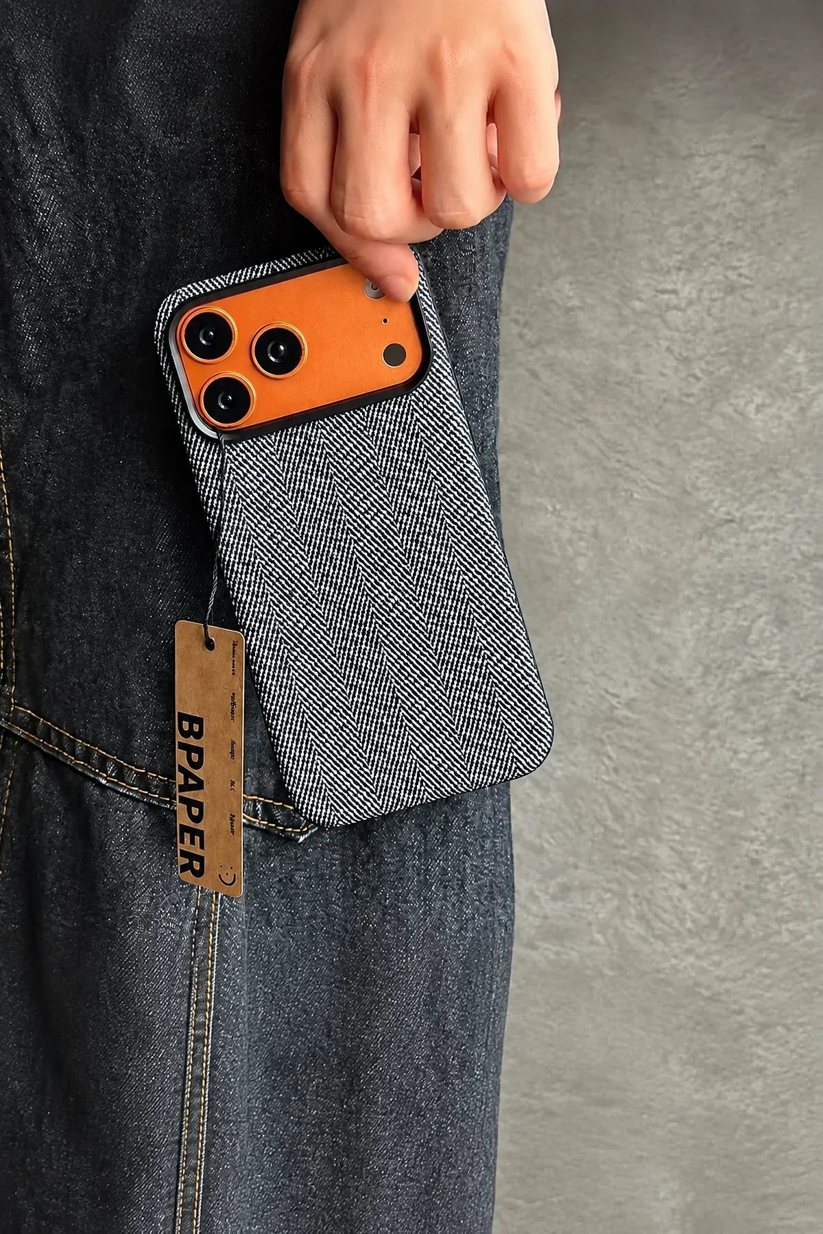 Tailored Suit Herringbone Fabric-Look Phone Case