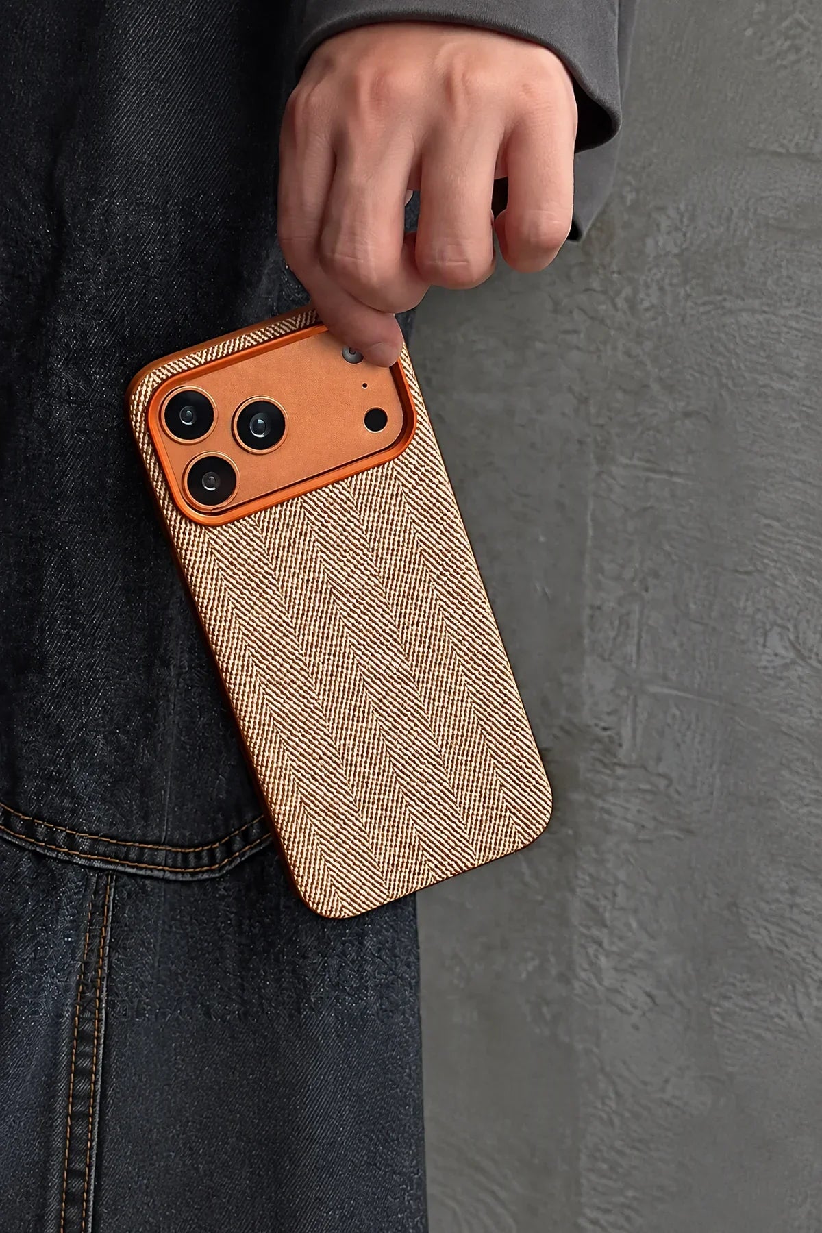 Tailored Suit Herringbone Fabric-Look Phone Case