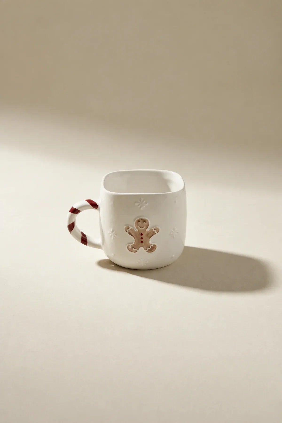 Candy Cane Lane Ivory Ceramic Mug
