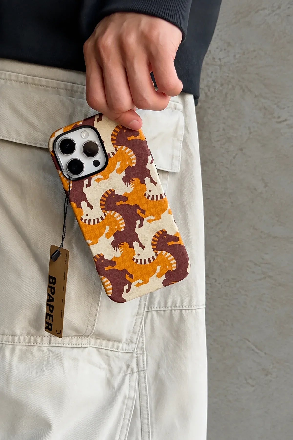 Wild Gallop Multi-Tone Fabric-Look Phone Case