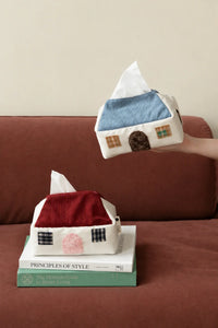 Smoke Signal Cream Canvas Tissue Box Cover