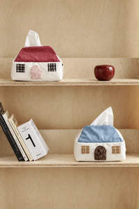Smoke Signal Cream Canvas Tissue Box Cover