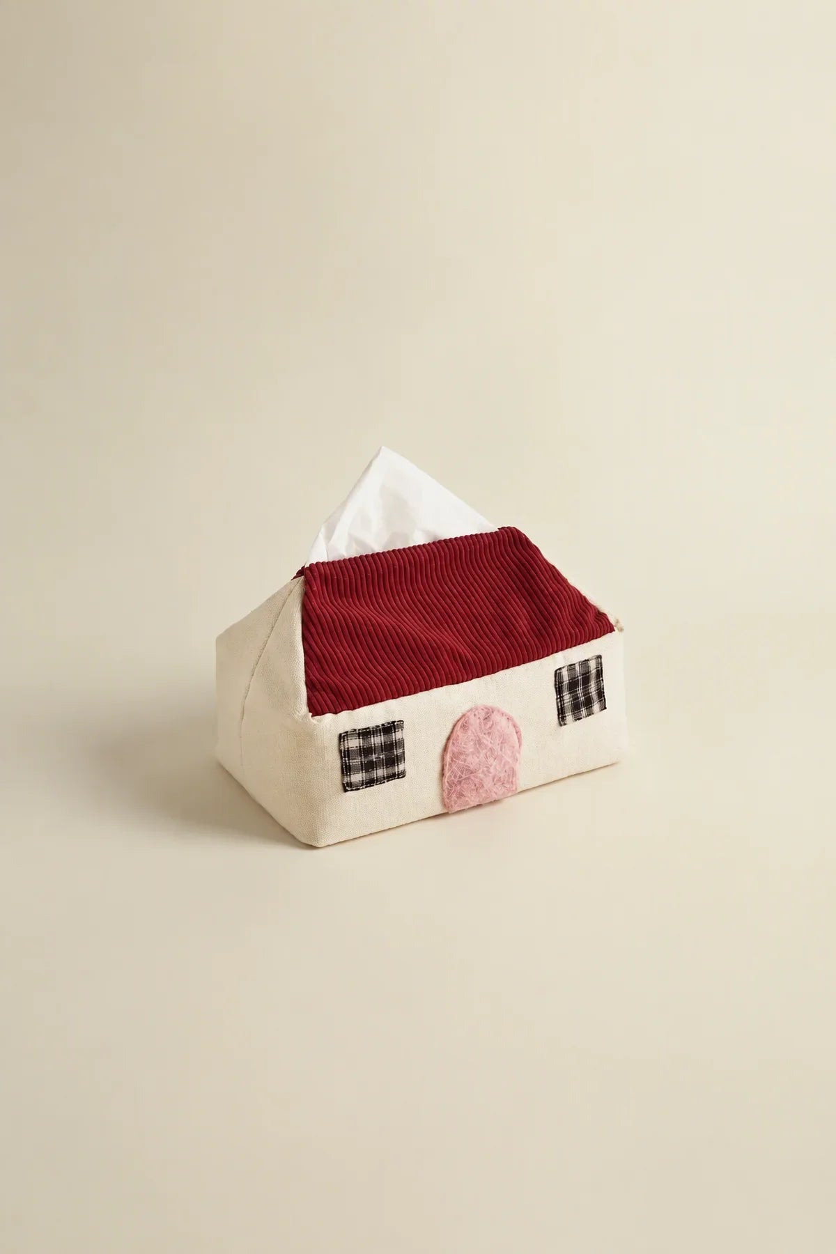 Smoke Signal Cream Canvas Tissue Box Cover