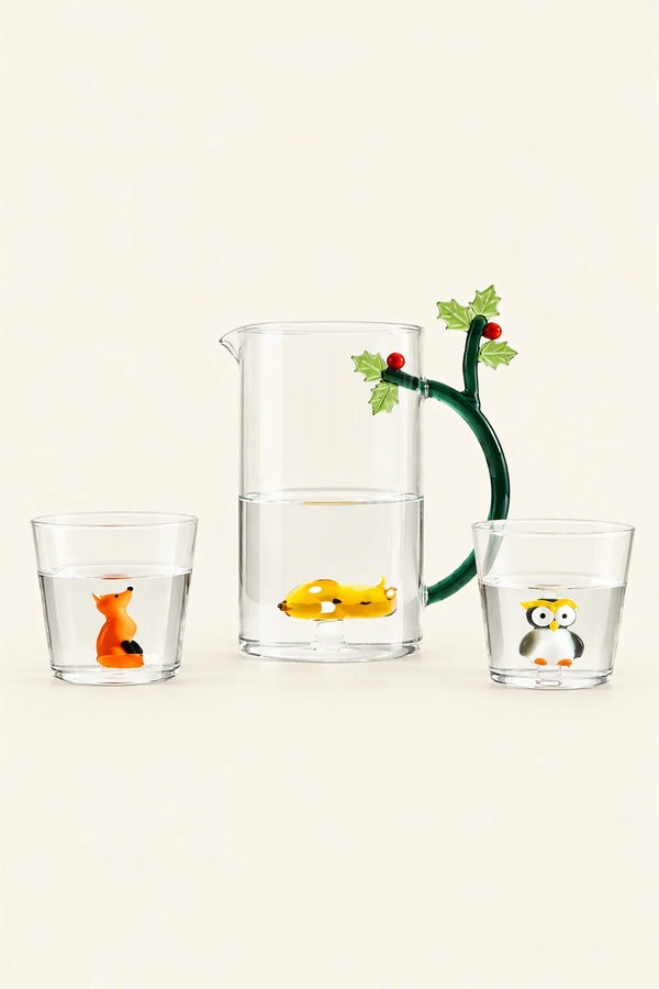 Storybook Forest Clear Glass Drinkware Set