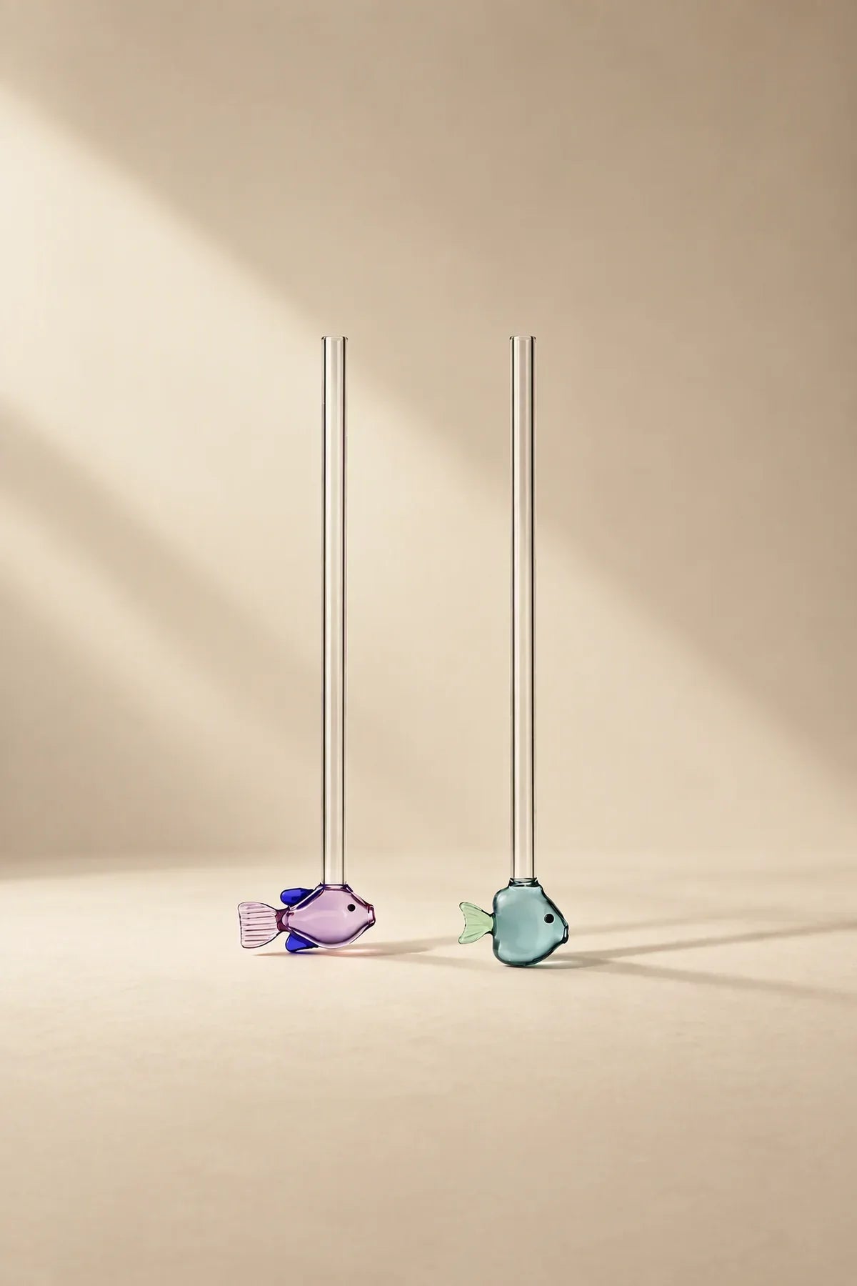 Glass Menagerie Multi-Color Glass Drink Stirrer