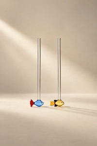 Glass Menagerie Multi-Color Glass Drink Stirrer