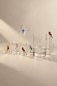Aviary Clear Borosilicate Glass Drinkware Set