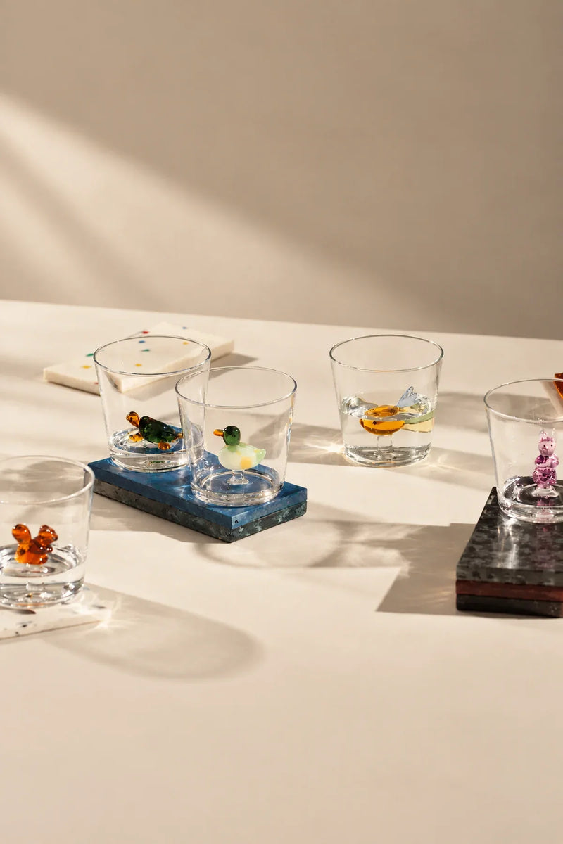 Hidden Menagerie Clear Borosilicate Glass Tumbler