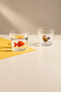 Hidden Menagerie Clear Borosilicate Glass Tumbler