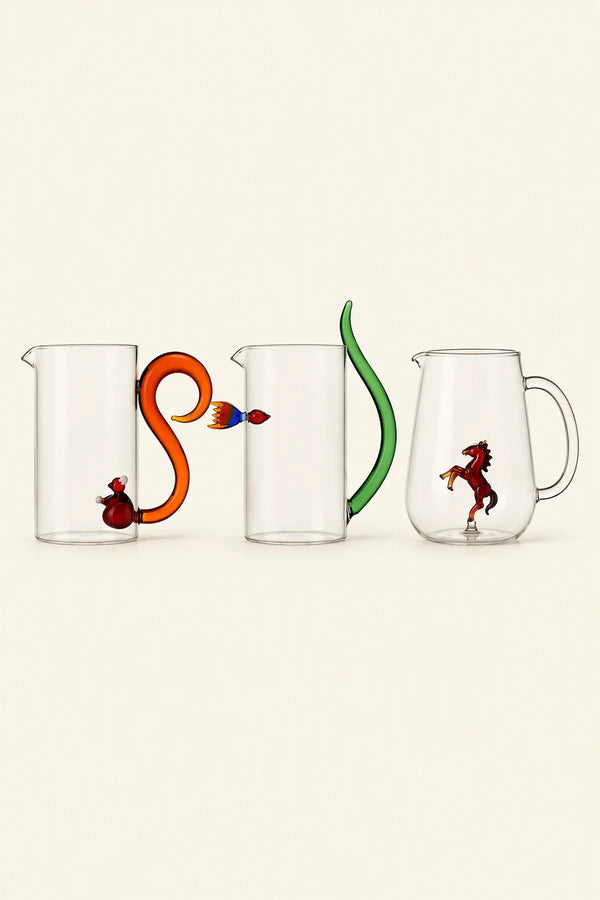 Animal Farm Clear Glass Drinkware Set