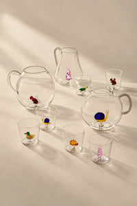 Animal Farm Clear Glass Drinkware Set