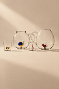 Animal Farm Clear Glass Drinkware Set