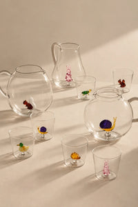 Animal Farm Clear Glass Drinkware Set