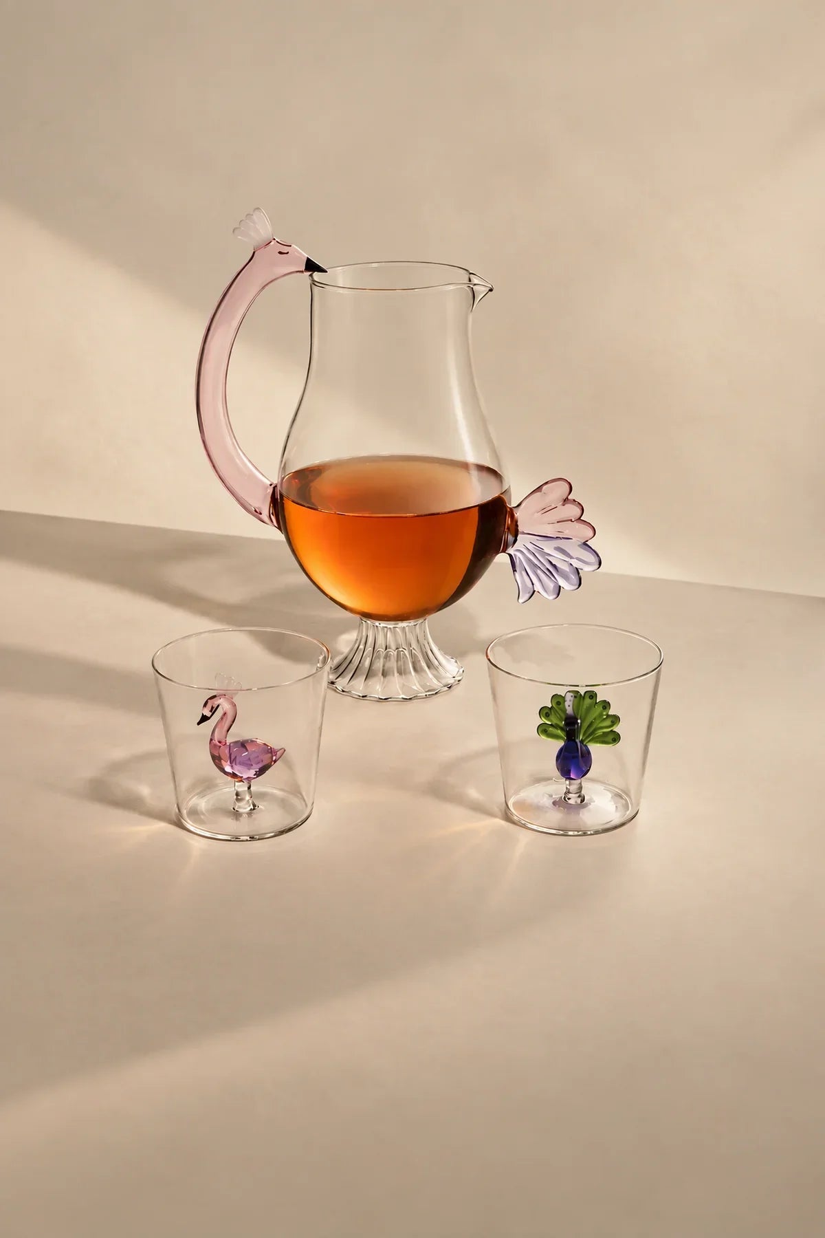 Animal Farm Clear Glass Drinkware Set
