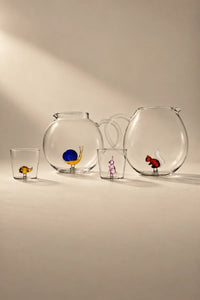 Hidden Menagerie Clear Borosilicate Glass Drinkware