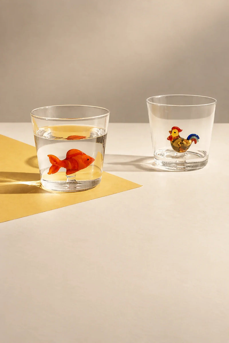 Hidden Menagerie Clear Borosilicate Glass Drinkware