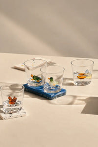 Hidden Menagerie Clear Borosilicate Glass Drinkware