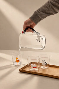 Curious Cat Clear Borosilicate Glass Mug
