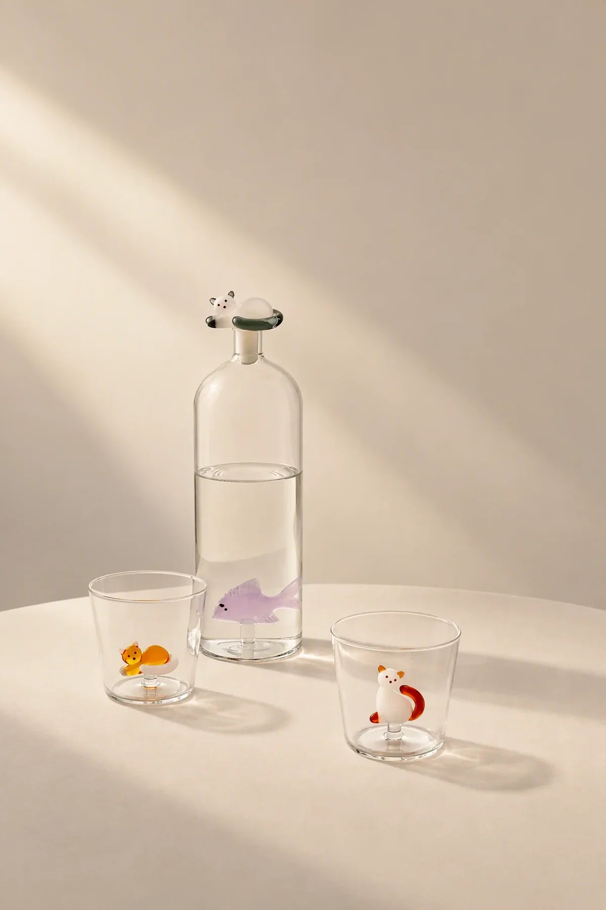 Curious Cat Clear Borosilicate Glass Mug