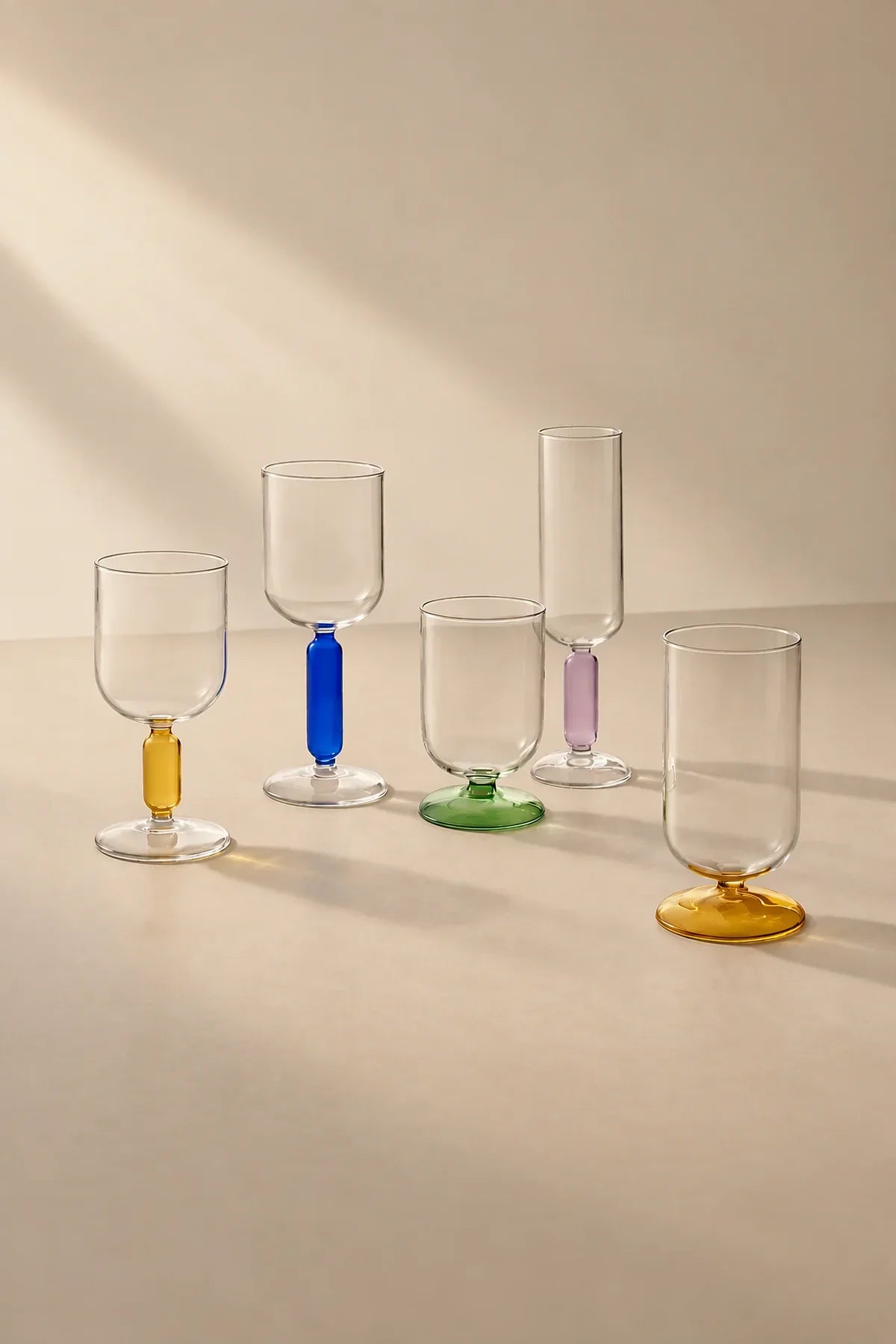 Studio Bloom Jewel-Tone Glass Wine Glass