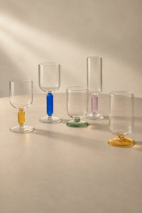 Studio Bloom Jewel-Tone Glass Wine Glass