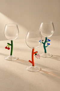 Orchard Vine Multi-Color Glass Goblet
