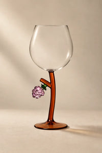 Orchard Vine Multi-Color Glass Goblet