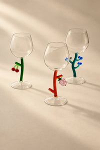 Orchard Vine Multi-Color Glass Goblet