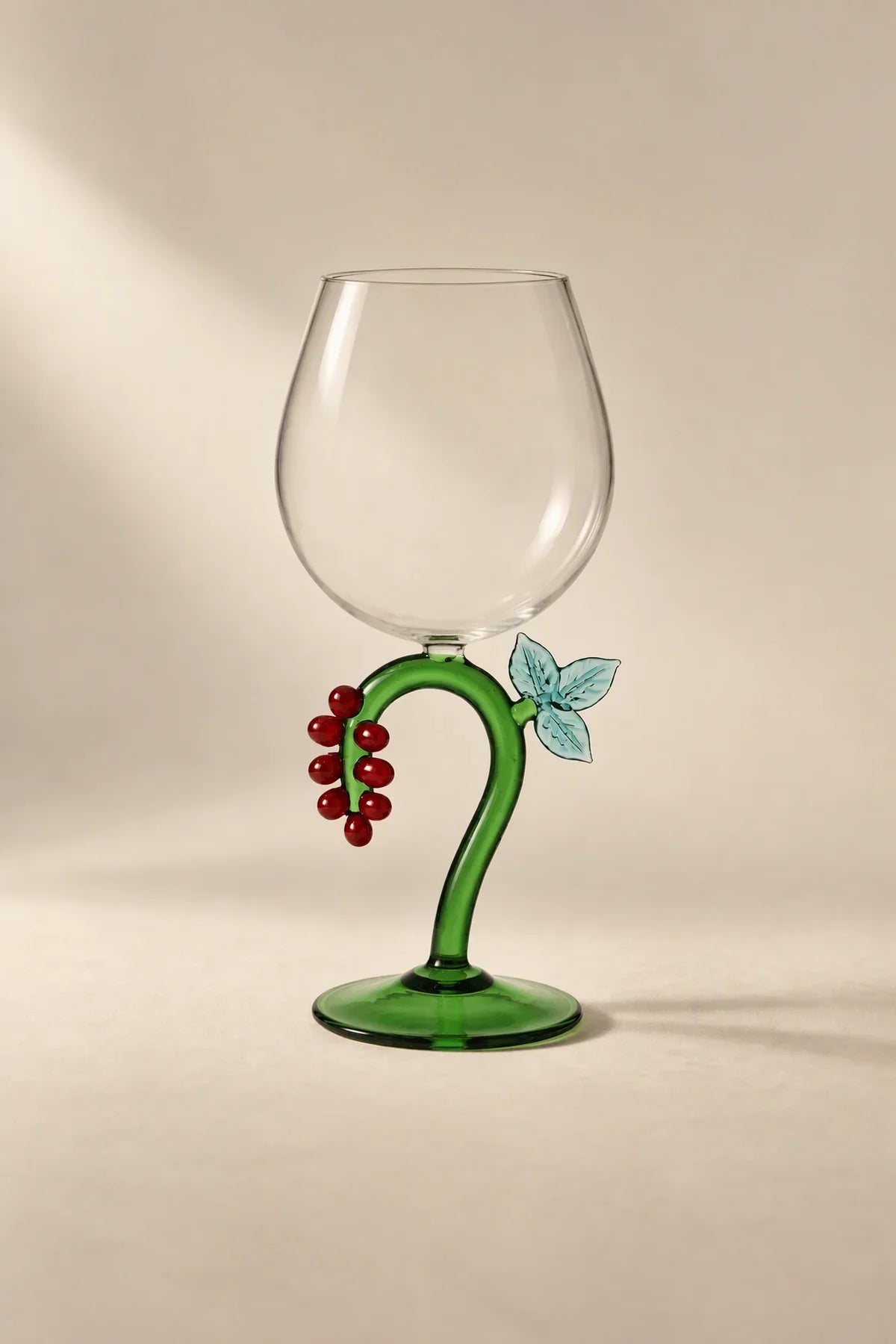 Orchard Vine Multi-Color Glass Goblet